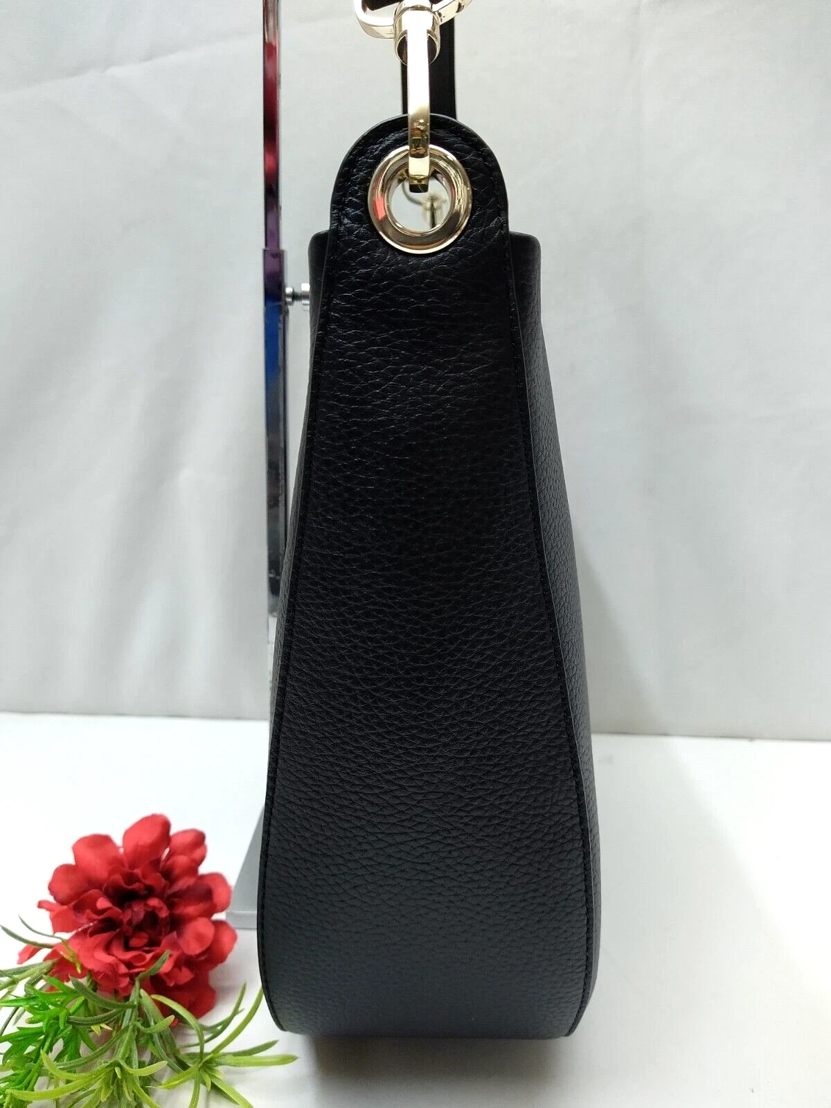 Kate Spade Lexy borsa a tracolla nera in pelle ciottolata con cerniera con chiusura Nuova con etichette $399