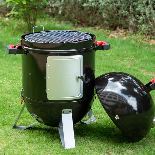 18 Inch Vertical Smoker Grill Charcoal Griller Smoking for Meat Turkey BBQ - Picture 7 of 12