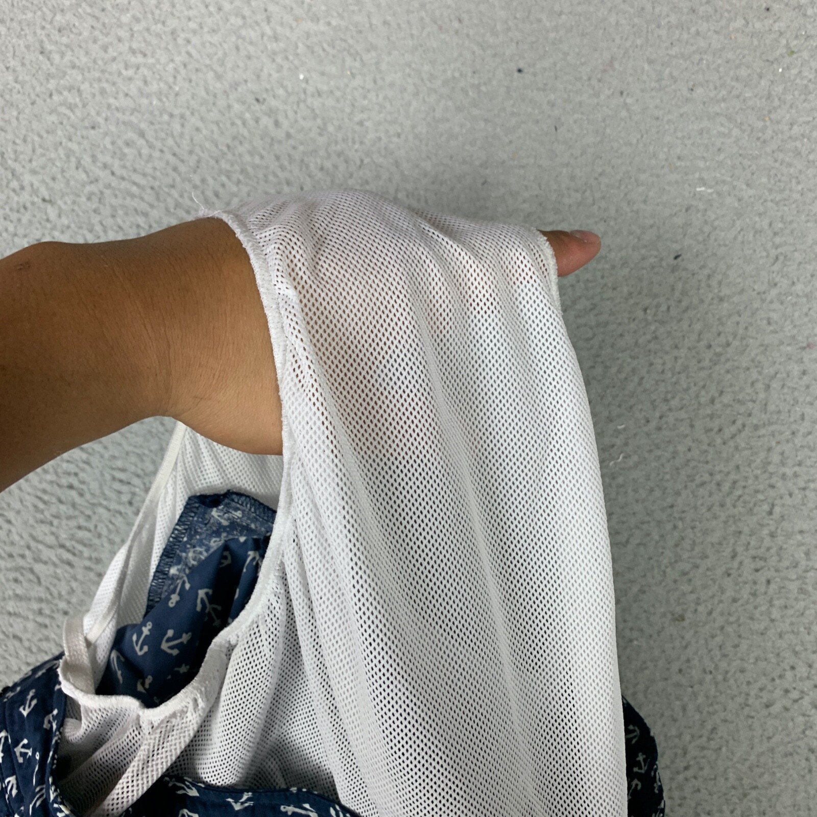 J.Crew Board Shorts 34 Blue Achor Print Swimwear Swim Shorts Trunks Nylon FLAW eBay