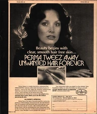 1977 print ad-Remove Hair Permanently-Perma Tweez-Patented no skin puncture-e6