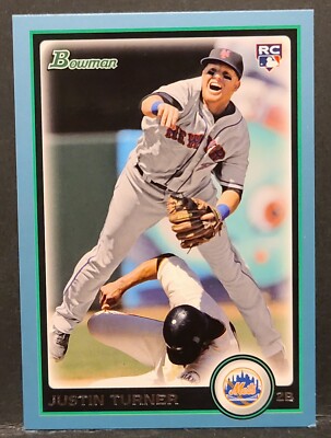 2010 Bowman Draft Blue Border Justin Turner RC 166/399 #BDP105