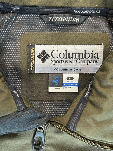 Columbia Titanium Jacket Mens Large Dark Green Blemishes Outdoor-core Polyester - Picture 12 of 16