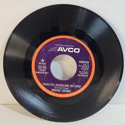 MAXINE BROWN picked up, packed and put away / mono AVCO 7'' Single 45 RPM Promo