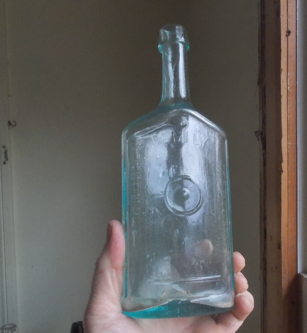 1860s DR.HARTSHORN'S FAMILY MEDICINES EMB BULLSEYE APPLIED LIP BITTERS