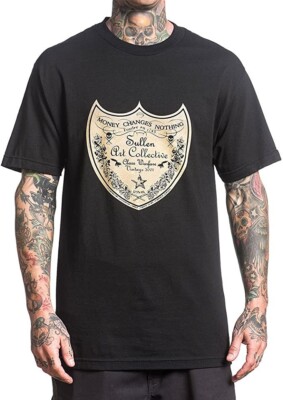 Sullen Clothing Men's Poppin Bottles Short Sleeve Black T-Shirt