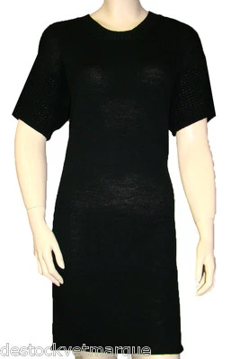 CHIPIE robe lainage femme manches courtes noire - Photo 1/4