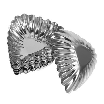 20 PCS Stainless Steel Baking Tart Cups NonStick Egg Tart Muffin Mold