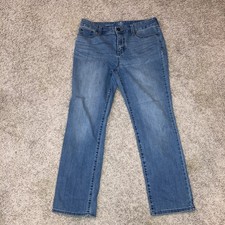St Johns Bay Straight Blue Denim Jeans Womens Size 12