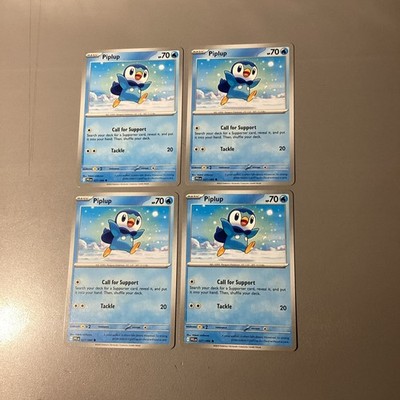 Pokémon Piplup 027/084 Basic Lot of 4 Cards Phantasmal Flames Set. NM