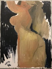 Cubism Oil Painting Woman Abstract Figure Painting Canvas 18x24 Original BVC