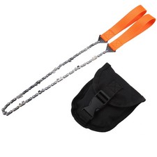 Portable Handheld Survival Chain Saw Emergency Chainsaw With Bag Camping Hiking_