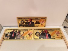 US Army 250th Anniversary Trump Gold Novelty $100 Commemorative Banknotes