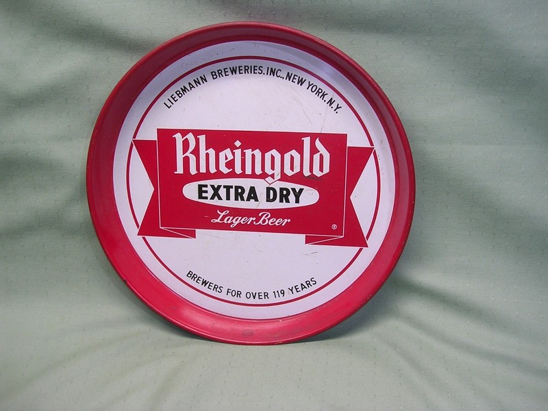 Rheingold Beer, Extra Dry, Steel Serving Tray, Circa 1950's