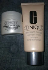 Clinique Lot Of 2  Moisture Surge Overnight Mask - 3.4 fl oz / Smart Night Cream