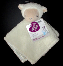 NEW Parents Choice Lamb Sheep Lovey Security Blanket Cream Sherpa Plush Satin