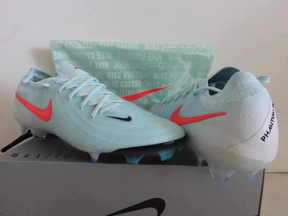 Nike Phantom Gx II 2 Elite Fg Verde Como Nuevo-Rojo Atómico-Noir Talla 9 [FJ2559-300] Foto 3 de 4