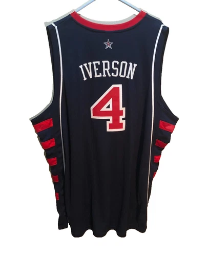 Allen Iverson 4 Team USA '04 Basketball Olympic Sewn Vintage Swingman Jersey 56