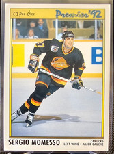 1991-92 O-Pee-Chee Premier Sergio Momesso #55 Vancouver Canucks