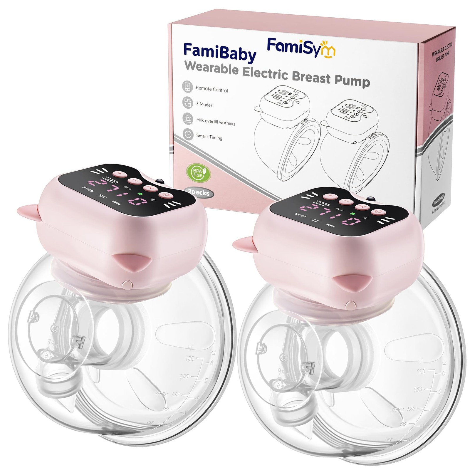 Breast Pump Hands Free with 3 Modes & 12 Levels - Portable Electric Wearable ...-image