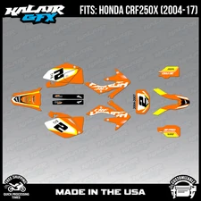 Graphics Kit for HONDA CRF250X (2004-2017) CRF 250X Flight Series - Orange