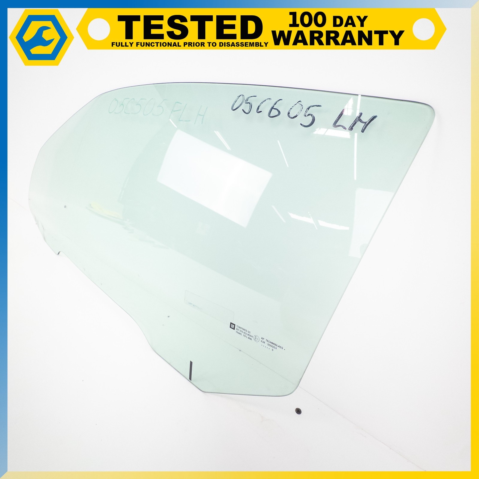 05-13 CHEVROLET CORVETTE C6 FRONT LEFT DRIVER SIDE DOOR WINDOW AUTO GLASS OEM