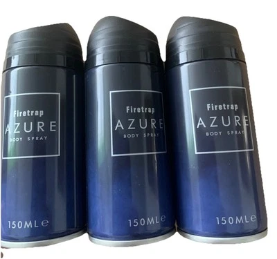 Firetrap Azure Body Spray 3 x 150ml Mens Deodorant