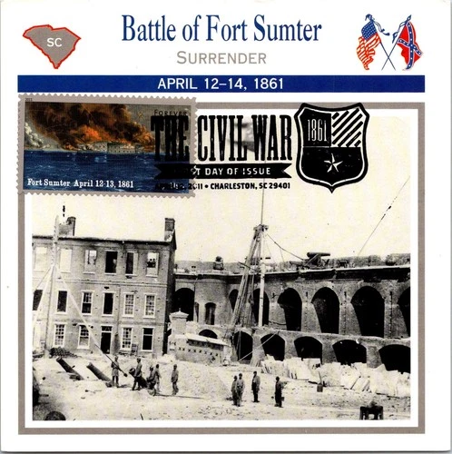 Dr Jim Stamps Maximum Card Fort Sumter 1861 The Civil War Fdc