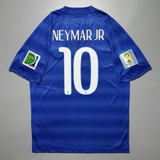 BRAZIL NIKE 2014 WORLD CUP FOOTBALL AWAY JERSEY #10 NEYMAR SIZE “M” 575282-493