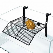 Large Turtle Basking Platform,11in 11in 1.6in, Heavy Duty Large Black