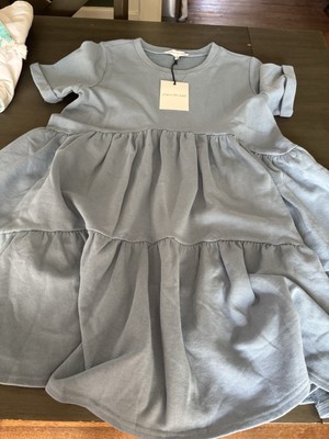 Jacquie The Label Tiered Dress with Ruffles Size S Sweatshirt Material NWT