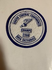 SOUTH CENTRAL CONFERENCE IHSA SECTIONAL CHAMPS 1988 LETTERMAN JACKET PATCH