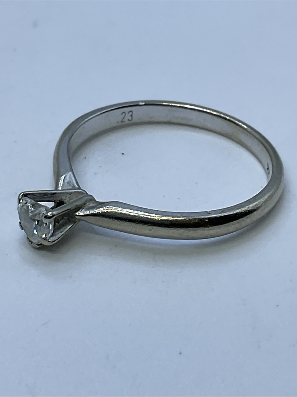 MAGIC GLO Engagement Ring Solid 14K White Gold So… - image 4