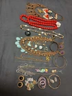Vintage Costume Jewelry Lot Necklaces Brooches Bracelets Pierced Earrings