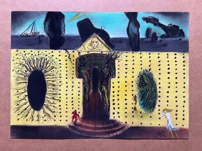 Salvador Dali Zeichnung auf Papier (Handmade) signiert und gestempelt Mischte... - Bild 1 von 4