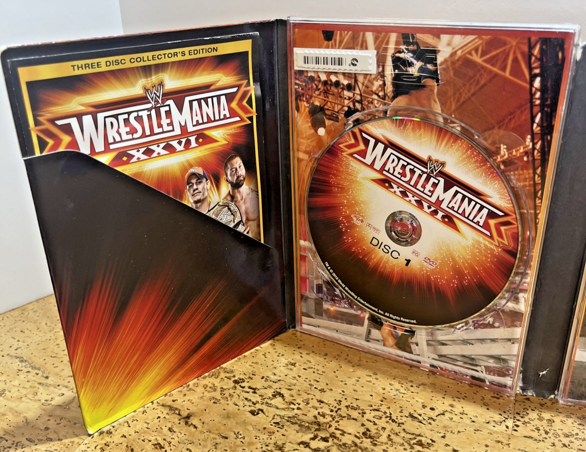 WWE WrestleMania XXVI (26)- (DVD, 3-Disc) Tested, CM Punk, Bret