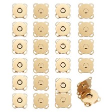 12 Set Magnetic Snap Buttons 18mm Plum Blossom Snaps Closures Rose Gold