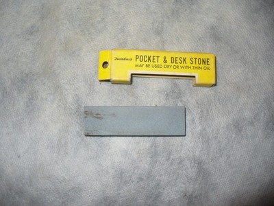 Rare vintage precise pocket stone desk stone