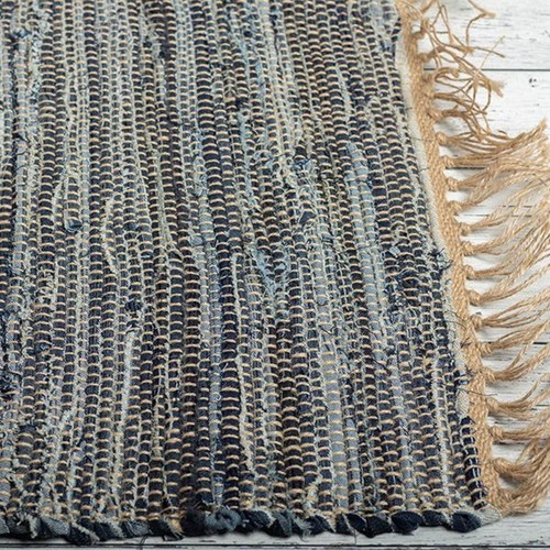 Cotton With Jute Fringe Rug - Picture 1 of 1