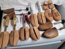 VINTAGE LOT 6 PAIR MEN'S WOOD SHOE TREES STRETCHERS FRORSHEIM, L. L BEAN ETC