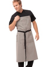 Chef Works Unisex Portland Chefs Bib Apron, Black, One Size