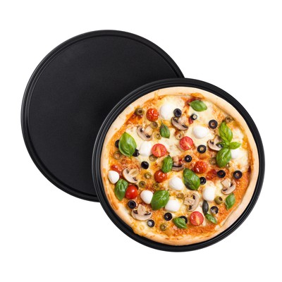 Set 4 Teglie Pizza Rotonde In Acciaio | Antiaderente | Diametro 15 Cm | Per Forno - Foto 7