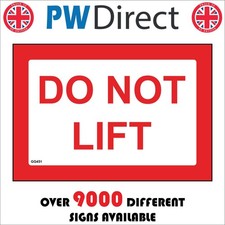 SIGN DO NOT LIFT GG451 HEAVY ACCIDENT INJURY HEALTH SAFETY DAMAGE OBJECT FREIGHT