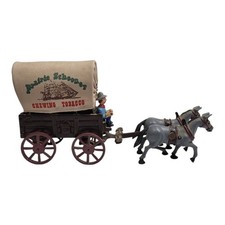 Prairie Schooners Chewing Tobacco Cast Iron Wagon Advertisement