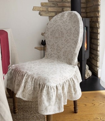 NEW RUSTIC UNBLEACHED LINEN CHAIR SLIPCOVERS Shabby Chic Farmhouse Cottage Style