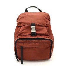 Prada Nylon Tessuto Montang Backpack Women Red One Size