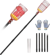 Fruit Picker Pole with Basket Telescoping, 7Ft Adjustable Fruit Picker Tool, Inn