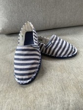 Havaianas Uk 3/Eur 36 Espadrilles Sandals.Rubber Sole.Blue/white Striped.BNWOT