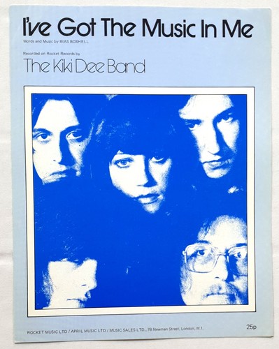 The Kiki Dee Band - I've Got The Music In Me - 1974 UK Sheet Music