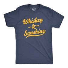 Mens Whiskey and Sunshine T Shirt Funny Summer Drinking Tee
