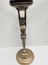 Art Deco Frankart Style Nude Lady Stand Ashtray Cigar Room Smoking Stand 1930s